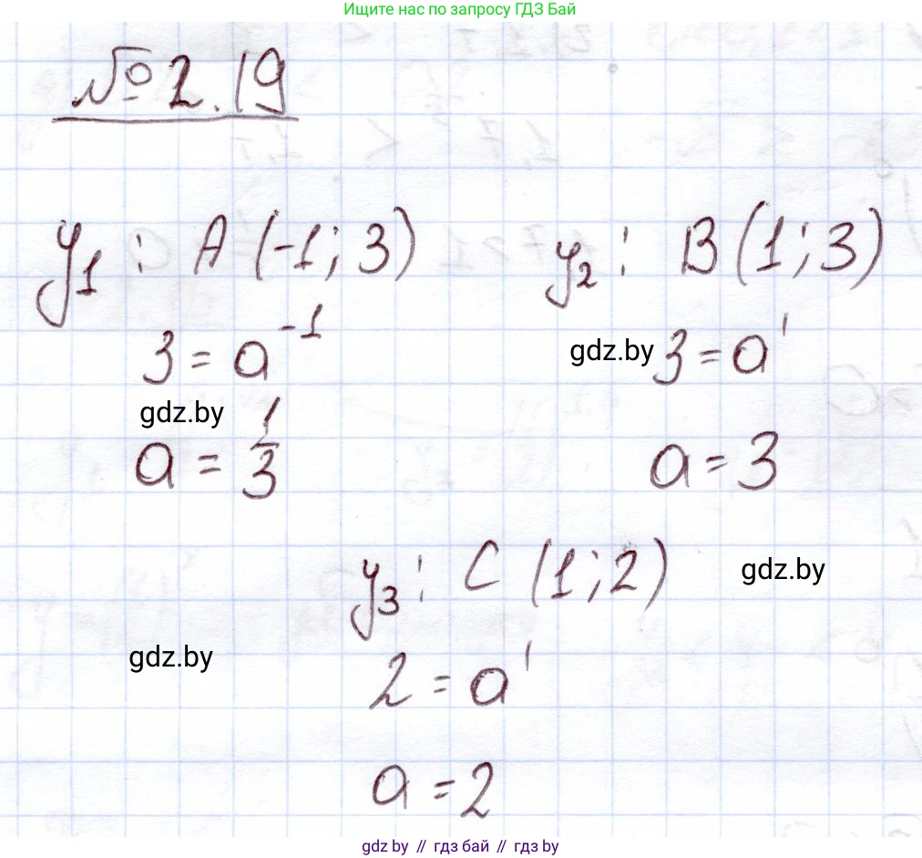 Алгебра, 11 класс Учебник, авторы: Арефьева Ирина Глебовна, Пирютко Ольга Николаевна, издательство Народная асвета, Минск, 2020, бирюзового цвета, страница 54, номер 2.19, Решение