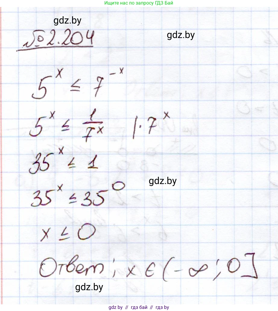 Алгебра, 11 класс Учебник, авторы: Арефьева Ирина Глебовна, Пирютко Ольга Николаевна, издательство Народная асвета, Минск, 2020, бирюзового цвета, страница 94, номер 2.204, Решение