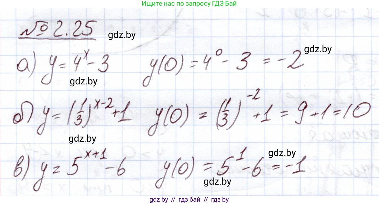Алгебра, 11 класс Учебник, авторы: Арефьева Ирина Глебовна, Пирютко Ольга Николаевна, издательство Народная асвета, Минск, 2020, бирюзового цвета, страница 55, номер 2.25, Решение