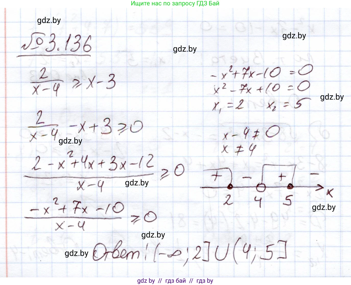 Алгебра, 11 класс Учебник, авторы: Арефьева Ирина Глебовна, Пирютко Ольга Николаевна, издательство Народная асвета, Минск, 2020, бирюзового цвета, страница 130, номер 3.136, Решение