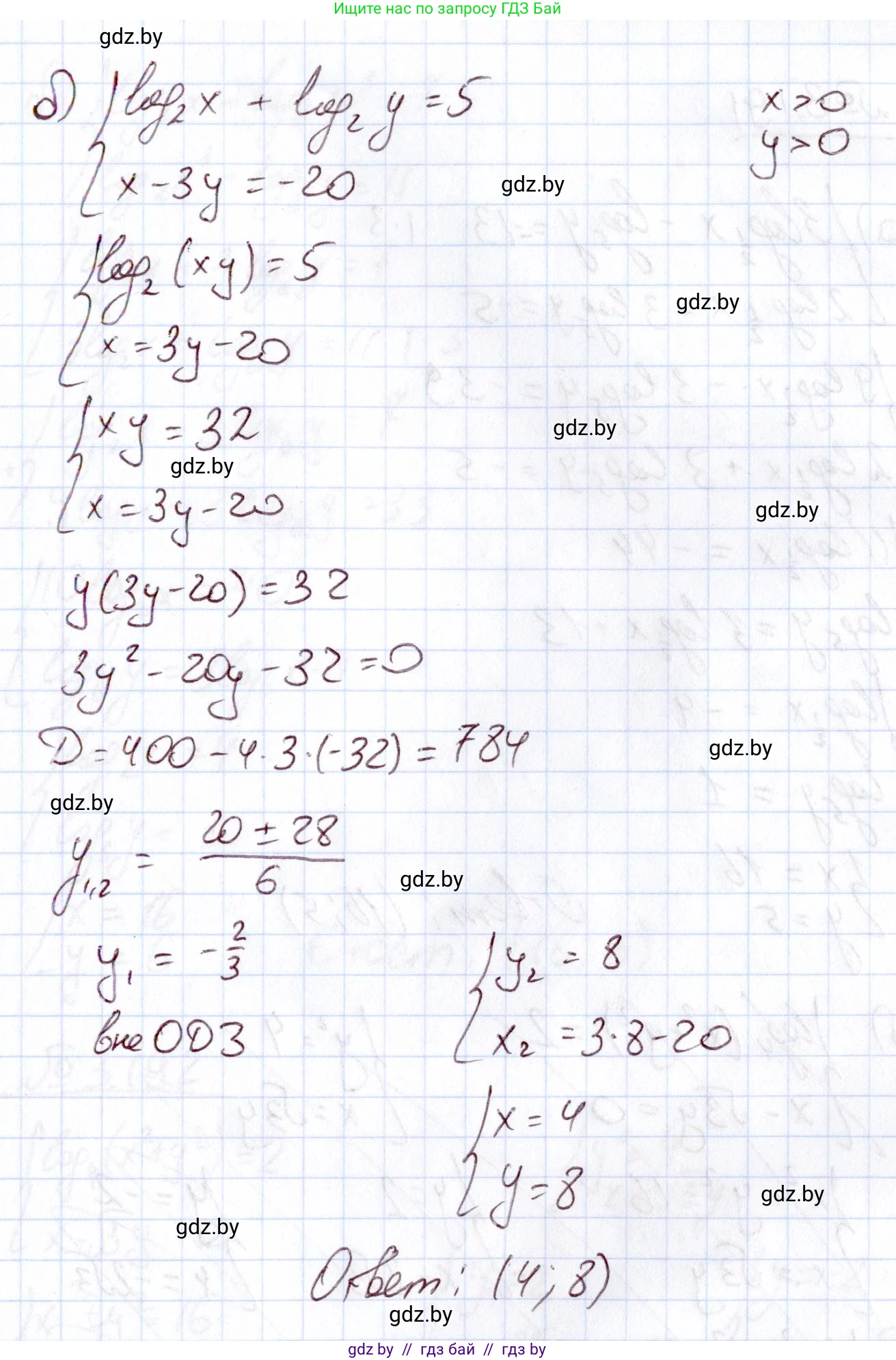 Алгебра, 11 класс Учебник, авторы: Арефьева Ирина Глебовна, Пирютко Ольга Николаевна, издательство Народная асвета, Минск, 2020, бирюзового цвета, страница 144, номер 3.190, Решение (продолжение 2)