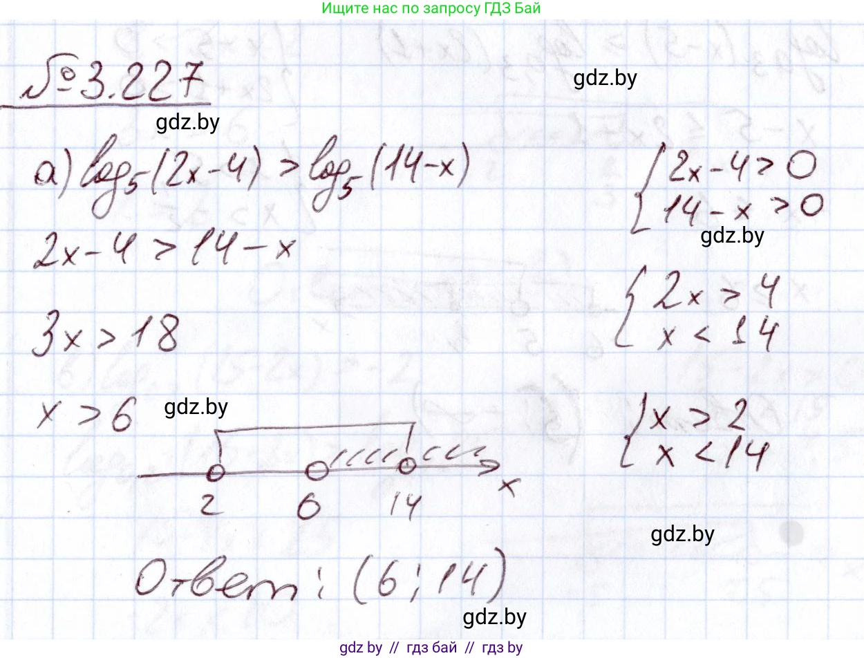 Алгебра, 11 класс Учебник, авторы: Арефьева Ирина Глебовна, Пирютко Ольга Николаевна, издательство Народная асвета, Минск, 2020, бирюзового цвета, страница 156, номер 3.227, Решение