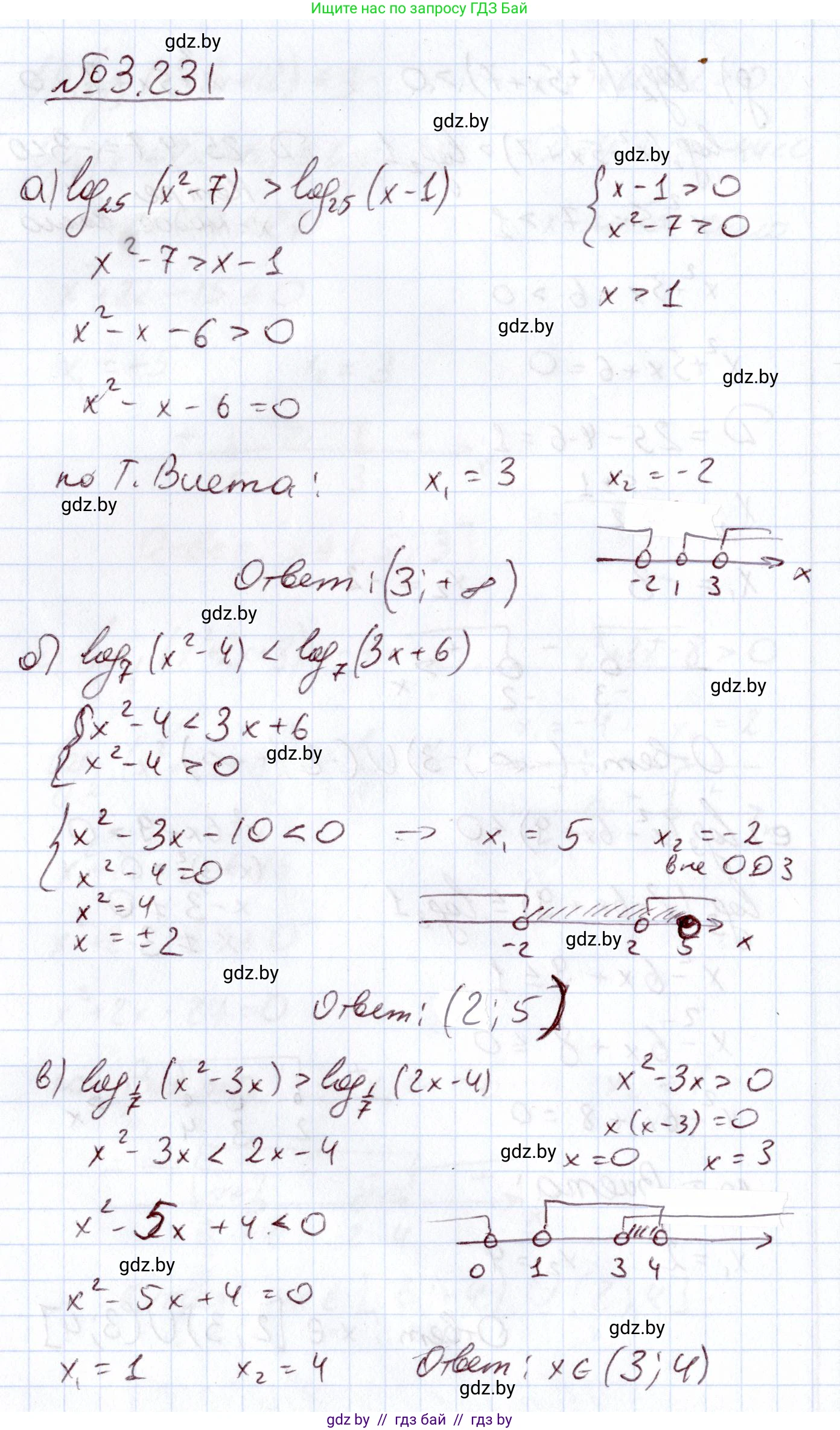 Алгебра, 11 класс Учебник, авторы: Арефьева Ирина Глебовна, Пирютко Ольга Николаевна, издательство Народная асвета, Минск, 2020, бирюзового цвета, страница 157, номер 3.231, Решение