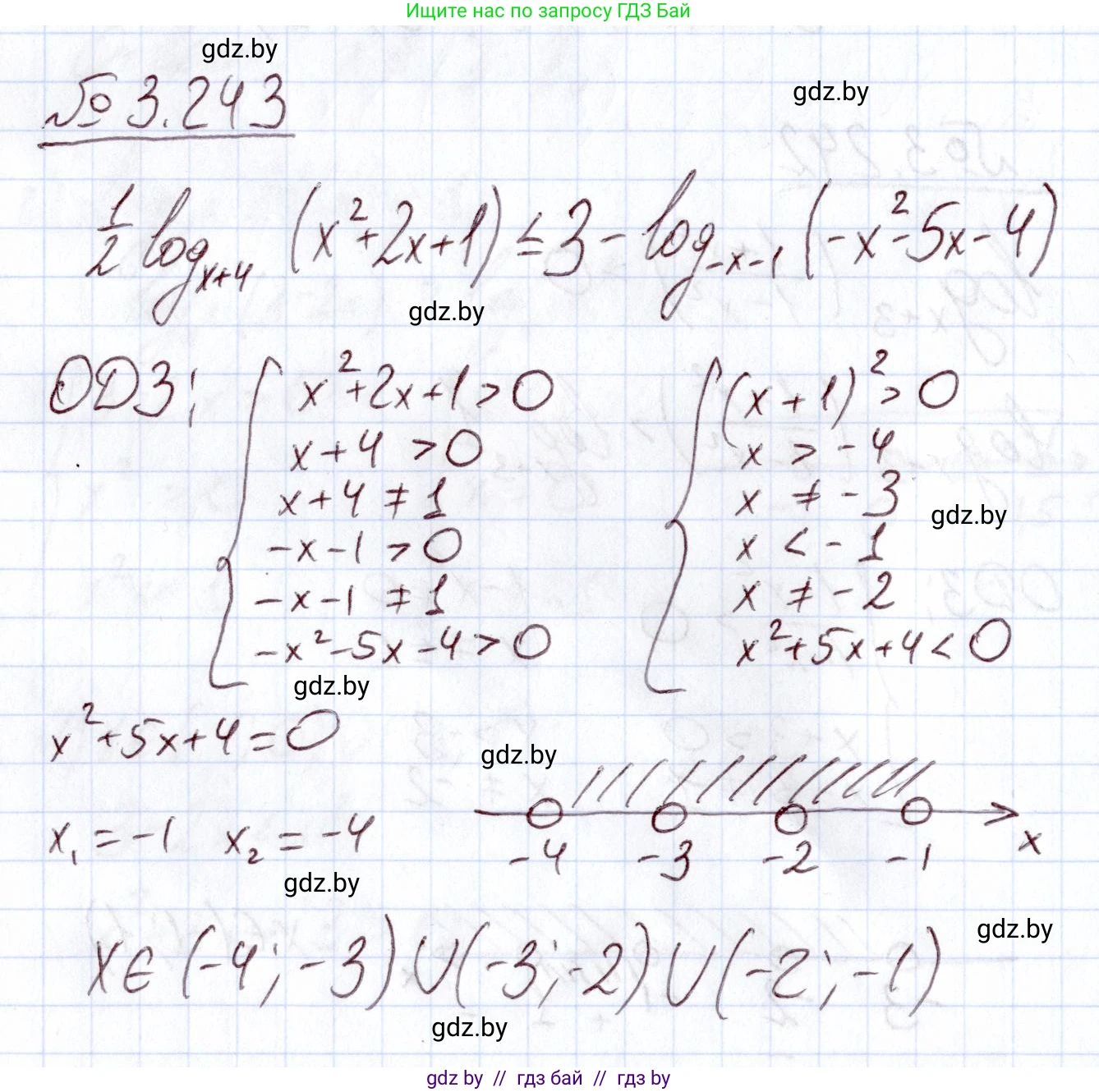 Алгебра, 11 класс Учебник, авторы: Арефьева Ирина Глебовна, Пирютко Ольга Николаевна, издательство Народная асвета, Минск, 2020, бирюзового цвета, страница 158, номер 3.243, Решение