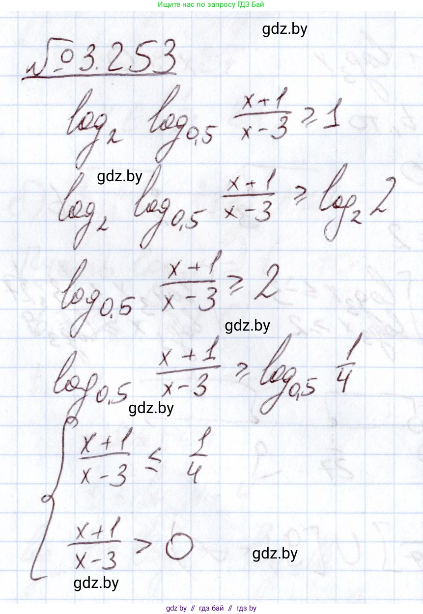 Алгебра, 11 класс Учебник, авторы: Арефьева Ирина Глебовна, Пирютко Ольга Николаевна, издательство Народная асвета, Минск, 2020, бирюзового цвета, страница 159, номер 3.253, Решение