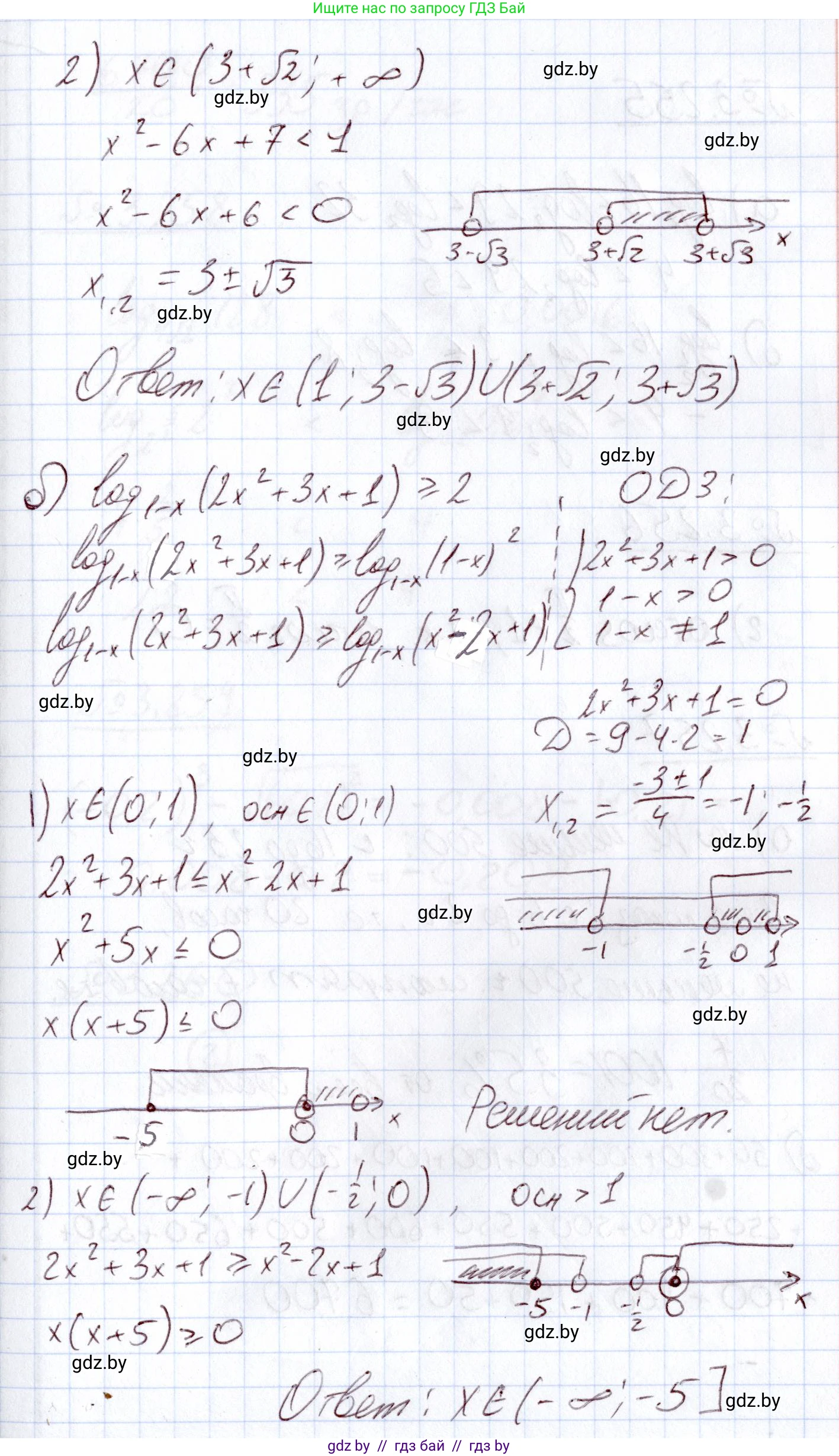 Алгебра, 11 класс Учебник, авторы: Арефьева Ирина Глебовна, Пирютко Ольга Николаевна, издательство Народная асвета, Минск, 2020, бирюзового цвета, страница 159, номер 3.254, Решение (продолжение 2)