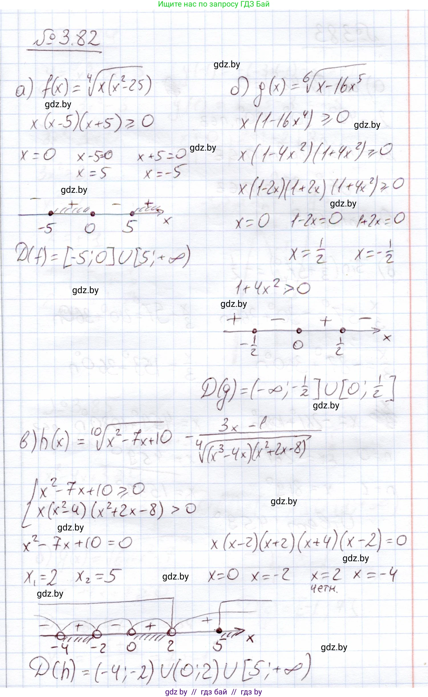 Алгебра, 11 класс Учебник, авторы: Арефьева Ирина Глебовна, Пирютко Ольга Николаевна, издательство Народная асвета, Минск, 2020, бирюзового цвета, страница 115, номер 3.82, Решение