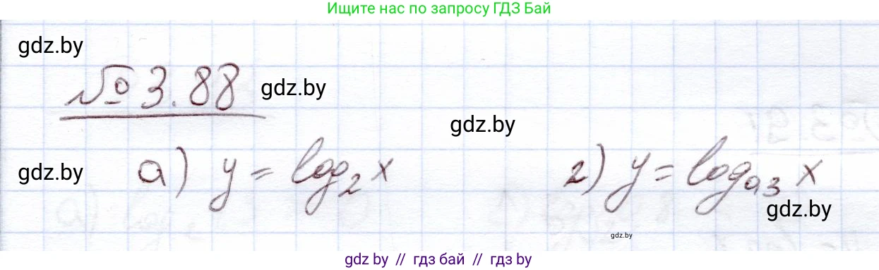 Алгебра, 11 класс Учебник, авторы: Арефьева Ирина Глебовна, Пирютко Ольга Николаевна, издательство Народная асвета, Минск, 2020, бирюзового цвета, страница 124, номер 3.88, Решение