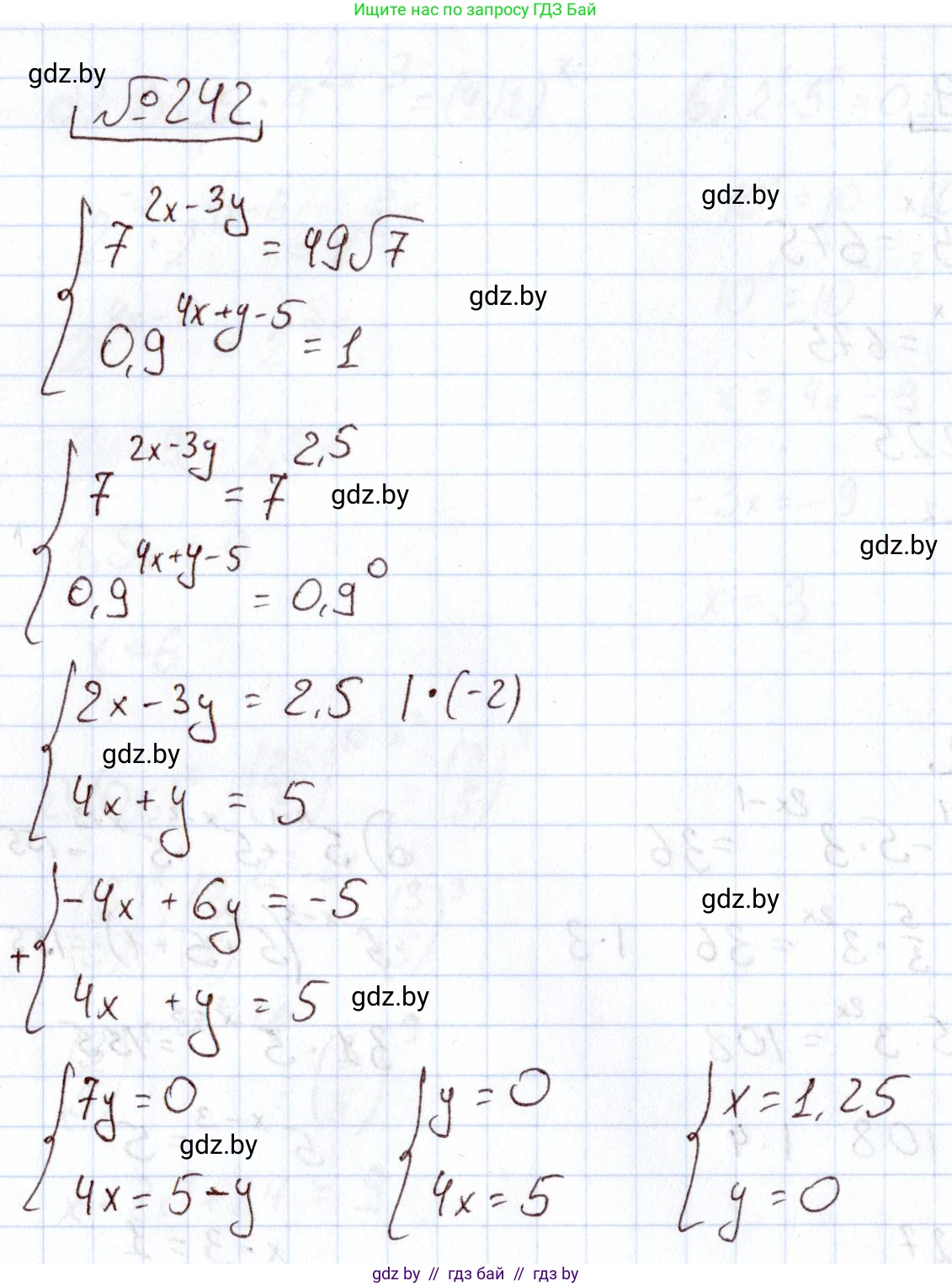 Алгебра, 11 класс Учебник, авторы: Арефьева Ирина Глебовна, Пирютко Ольга Николаевна, издательство Народная асвета, Минск, 2020, бирюзового цвета, страница 196, номер 242, Решение