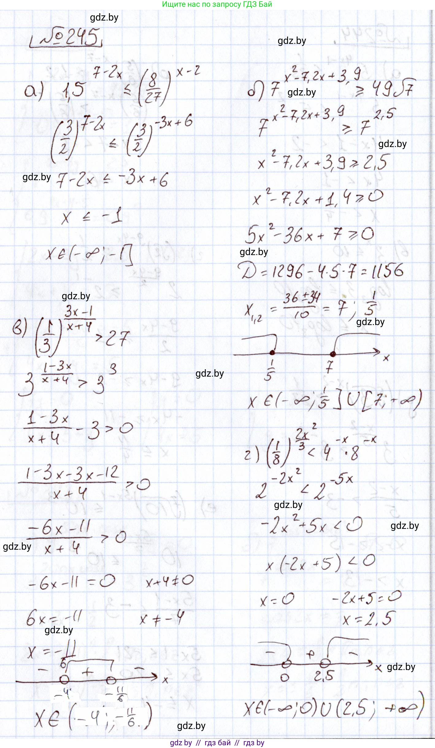 Алгебра, 11 класс Учебник, авторы: Арефьева Ирина Глебовна, Пирютко Ольга Николаевна, издательство Народная асвета, Минск, 2020, бирюзового цвета, страница 196, номер 245, Решение