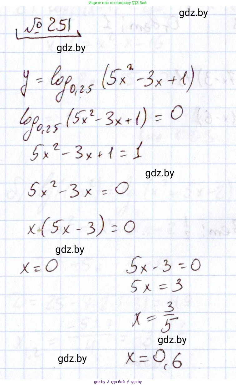 Алгебра, 11 класс Учебник, авторы: Арефьева Ирина Глебовна, Пирютко Ольга Николаевна, издательство Народная асвета, Минск, 2020, бирюзового цвета, страница 197, номер 251, Решение