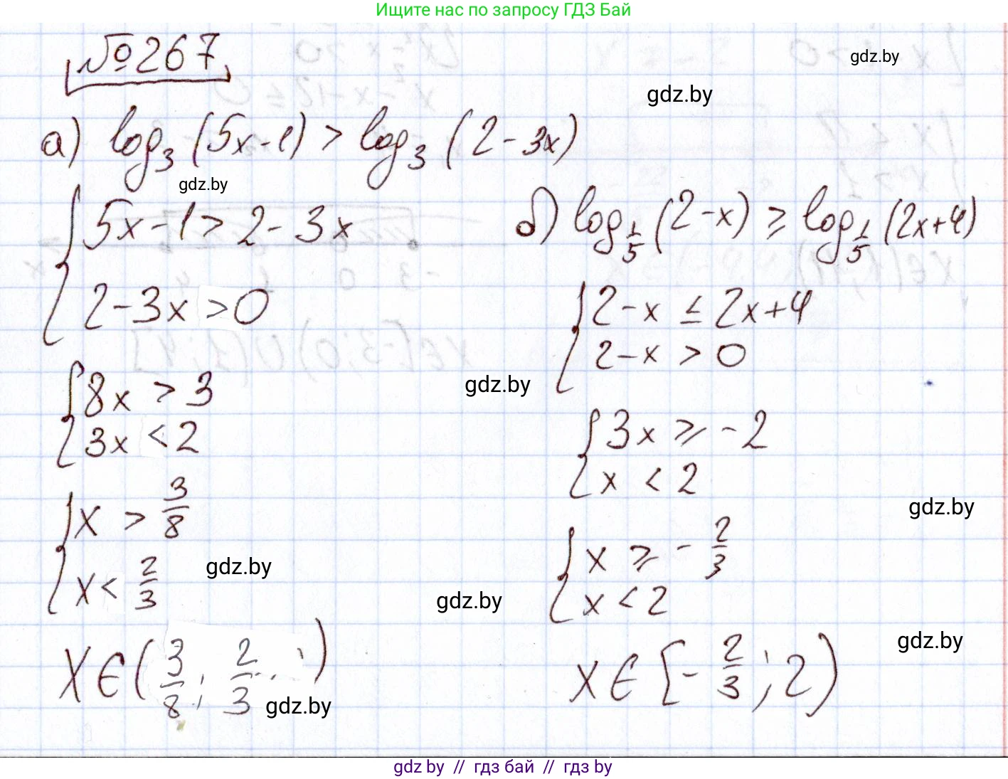 Алгебра, 11 класс Учебник, авторы: Арефьева Ирина Глебовна, Пирютко Ольга Николаевна, издательство Народная асвета, Минск, 2020, бирюзового цвета, страница 199, номер 267, Решение