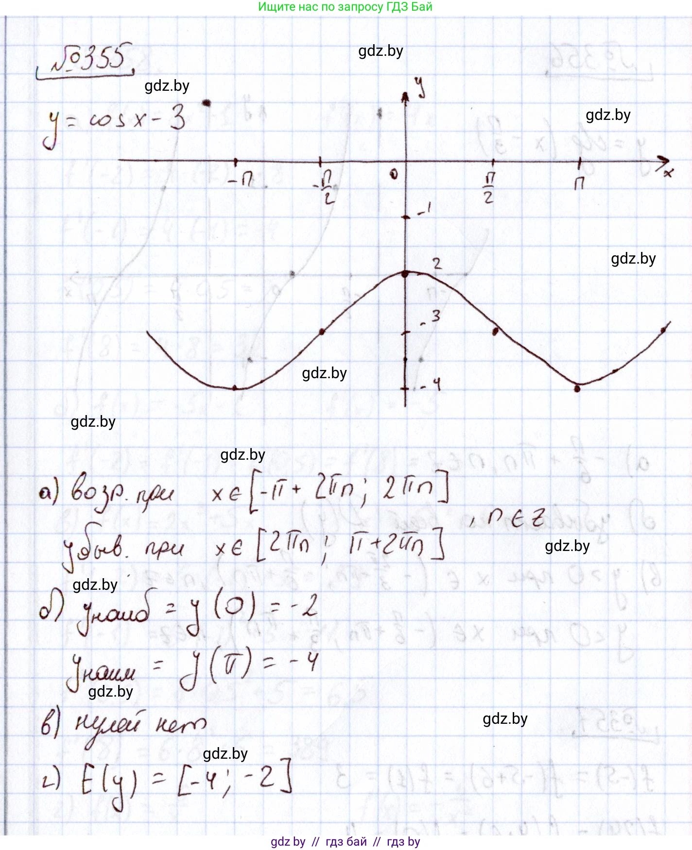 Алгебра, 11 класс Учебник, авторы: Арефьева Ирина Глебовна, Пирютко Ольга Николаевна, издательство Народная асвета, Минск, 2020, бирюзового цвета, страница 213, номер 355, Решение