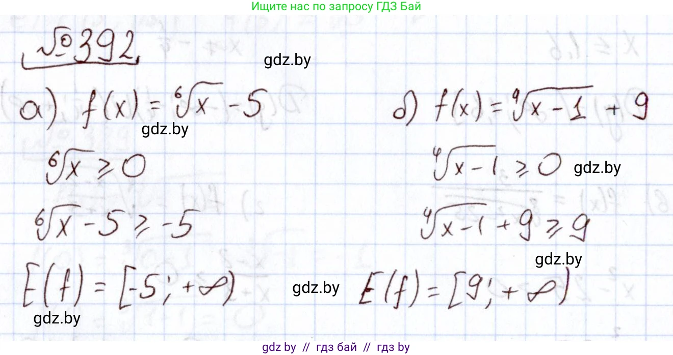 Алгебра, 11 класс Учебник, авторы: Арефьева Ирина Глебовна, Пирютко Ольга Николаевна, издательство Народная асвета, Минск, 2020, бирюзового цвета, страница 217, номер 392, Решение