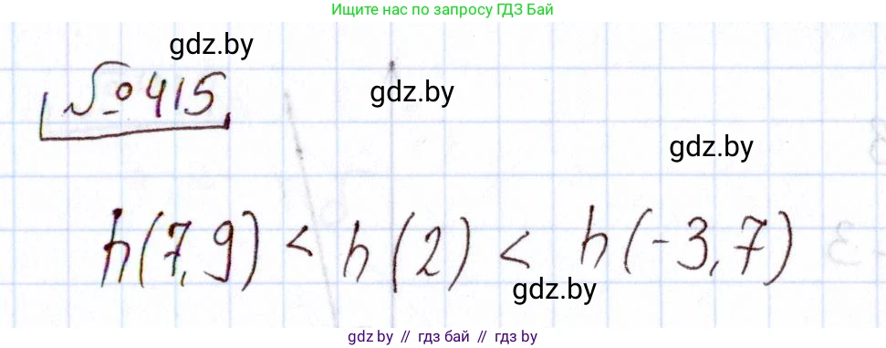Алгебра, 11 класс Учебник, авторы: Арефьева Ирина Глебовна, Пирютко Ольга Николаевна, издательство Народная асвета, Минск, 2020, бирюзового цвета, страница 221, номер 415, Решение