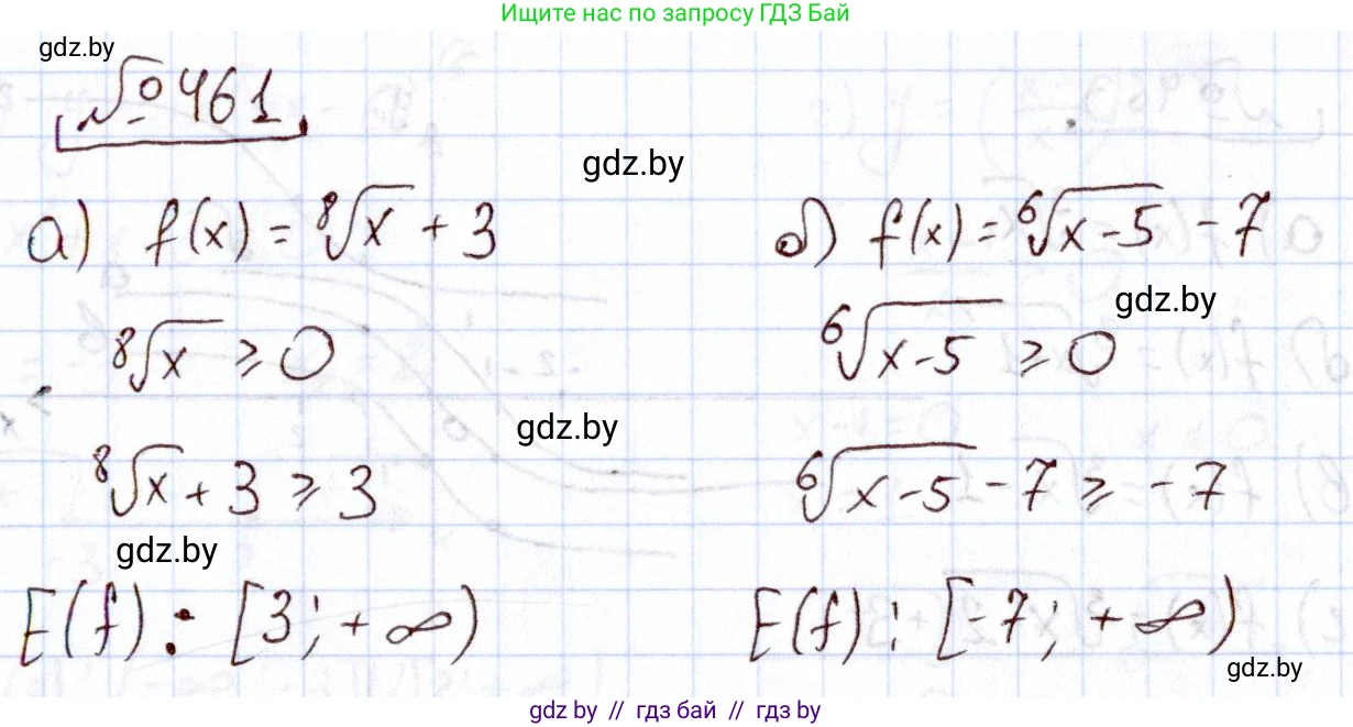 Алгебра, 11 класс Учебник, авторы: Арефьева Ирина Глебовна, Пирютко Ольга Николаевна, издательство Народная асвета, Минск, 2020, бирюзового цвета, страница 228, номер 461, Решение