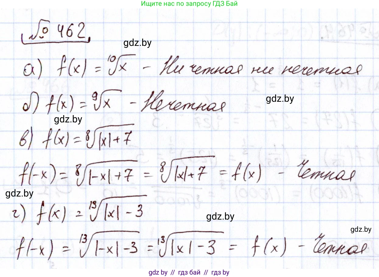 Алгебра, 11 класс Учебник, авторы: Арефьева Ирина Глебовна, Пирютко Ольга Николаевна, издательство Народная асвета, Минск, 2020, бирюзового цвета, страница 228, номер 462, Решение
