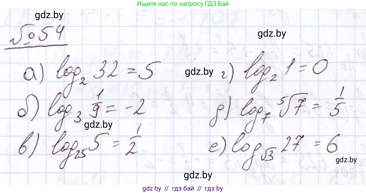 Алгебра, 11 класс Учебник, авторы: Арефьева Ирина Глебовна, Пирютко Ольга Николаевна, издательство Народная асвета, Минск, 2020, бирюзового цвета, страница 172, номер 54, Решение
