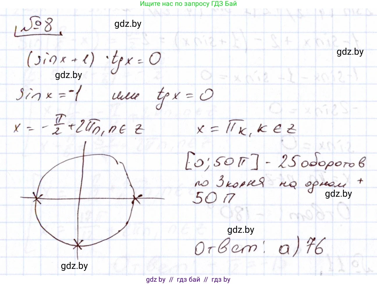 Алгебра, 11 класс Учебник, авторы: Арефьева Ирина Глебовна, Пирютко Ольга Николаевна, издательство Народная асвета, Минск, 2020, бирюзового цвета, страница 246, номер 8, Решение