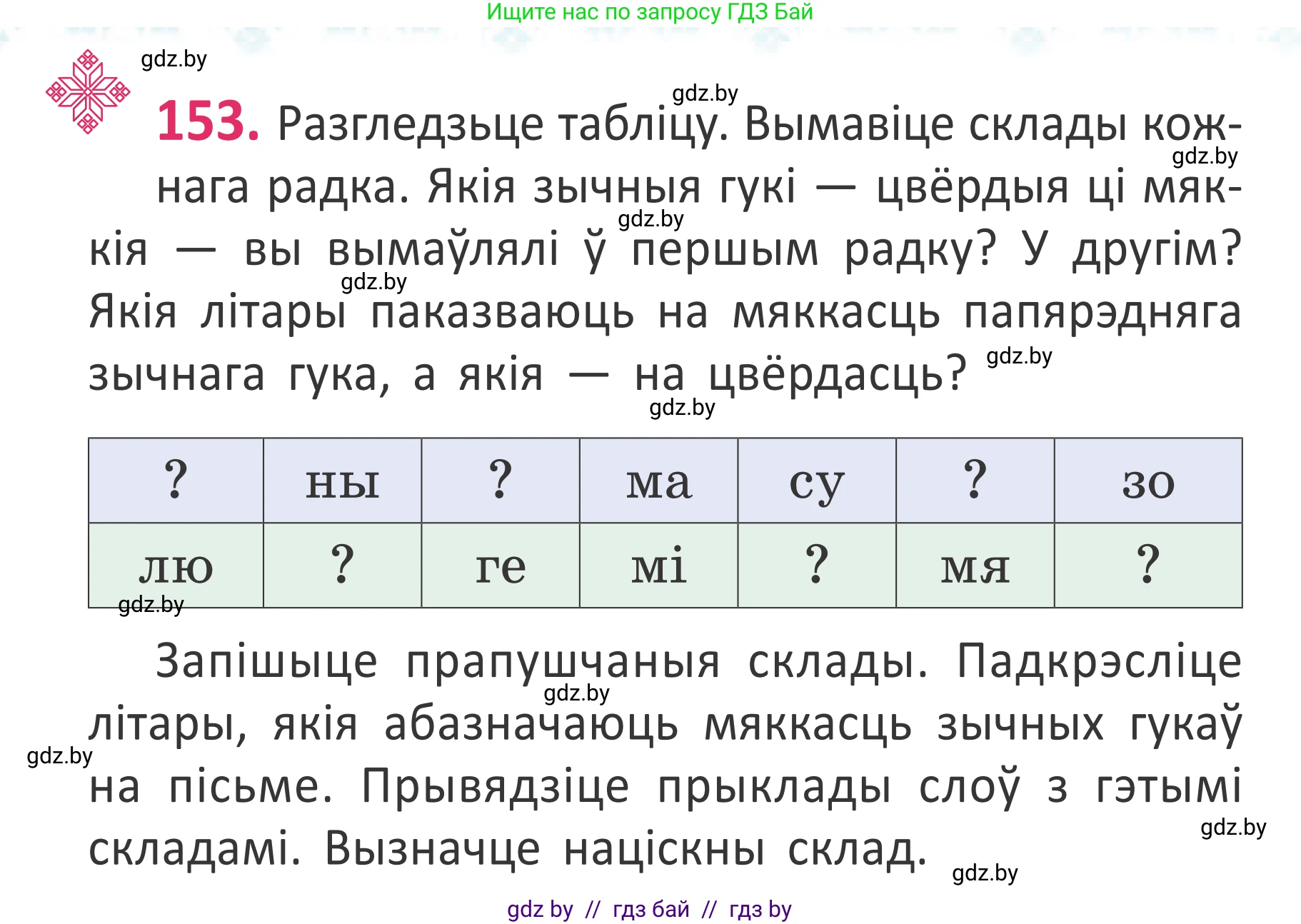 Белорусский язык (Беларуская мова), 2 класс Учебник, автор: Антановіч Наталля Міхайлаўна, издательство Нацыянальны інстытут адукацыі, Минск, 2022, голубого цвета, Часть 1, страница 106, номер 153, Условие
