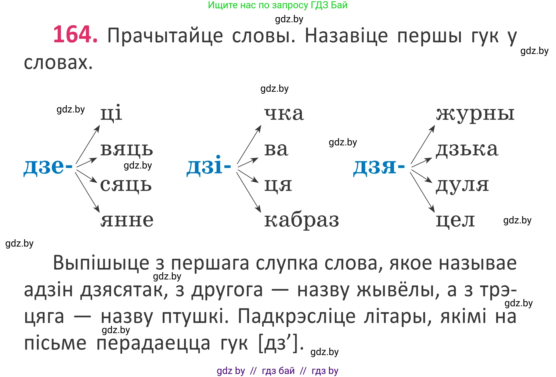 Белорусский язык (Беларуская мова), 2 класс Учебник, автор: Антановіч Наталля Міхайлаўна, издательство Нацыянальны інстытут адукацыі, Минск, 2022, голубого цвета, Часть 1, страница 113, номер 164, Условие