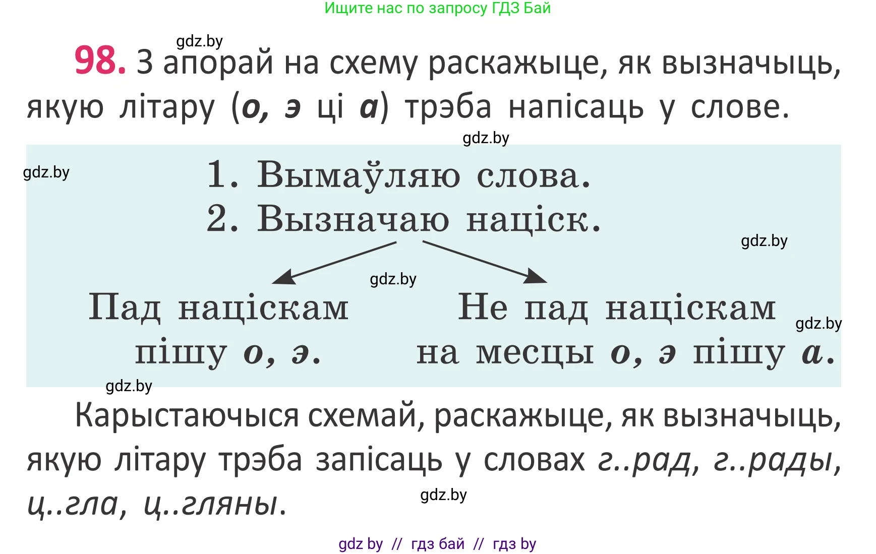 Белорусский язык (Беларуская мова), 2 класс Учебник, автор: Антановіч Наталля Міхайлаўна, издательство Нацыянальны інстытут адукацыі, Минск, 2022, голубого цвета, Часть 1, страница 69, номер 98, Условие