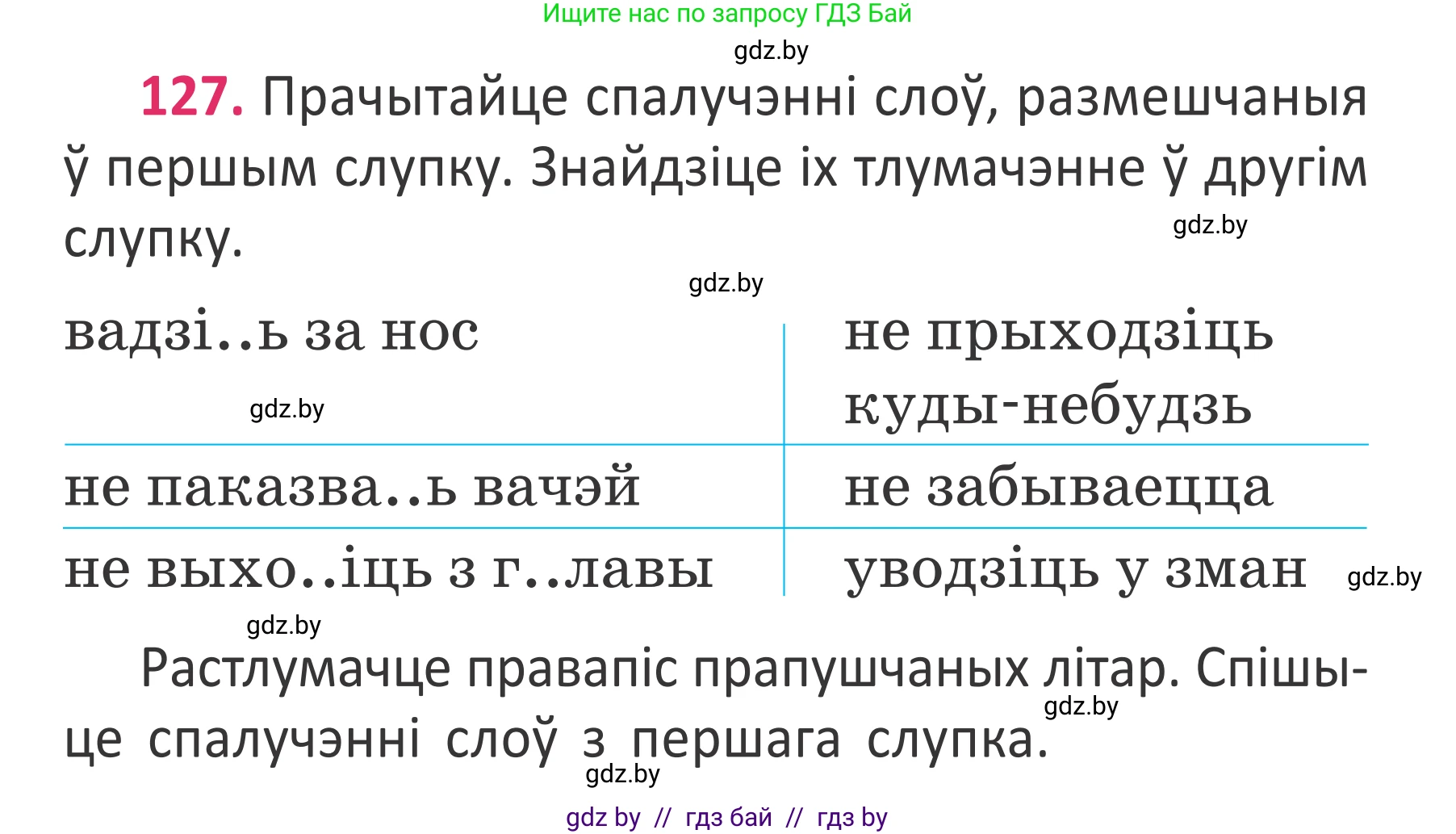 Белорусский язык (Беларуская мова), 2 класс Учебник, автор: Антановіч Наталля Міхайлаўна, издательство Нацыянальны інстытут адукацыі, Минск, 2022, голубого цвета, Часть 2, страница 96, номер 127, Условие