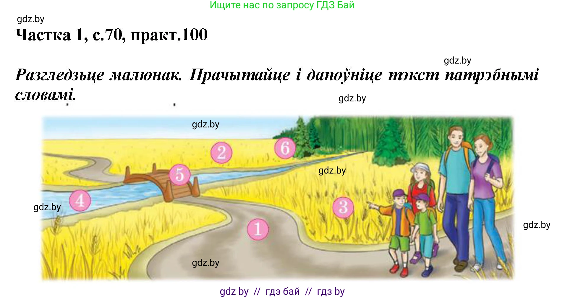 Белорусский язык (Беларуская мова), 2 класс Учебник, автор: Антановіч Наталля Міхайлаўна, издательство Нацыянальны інстытут адукацыі, Минск, 2022, голубого цвета, Часть 1, страница 70, номер 100, Решение