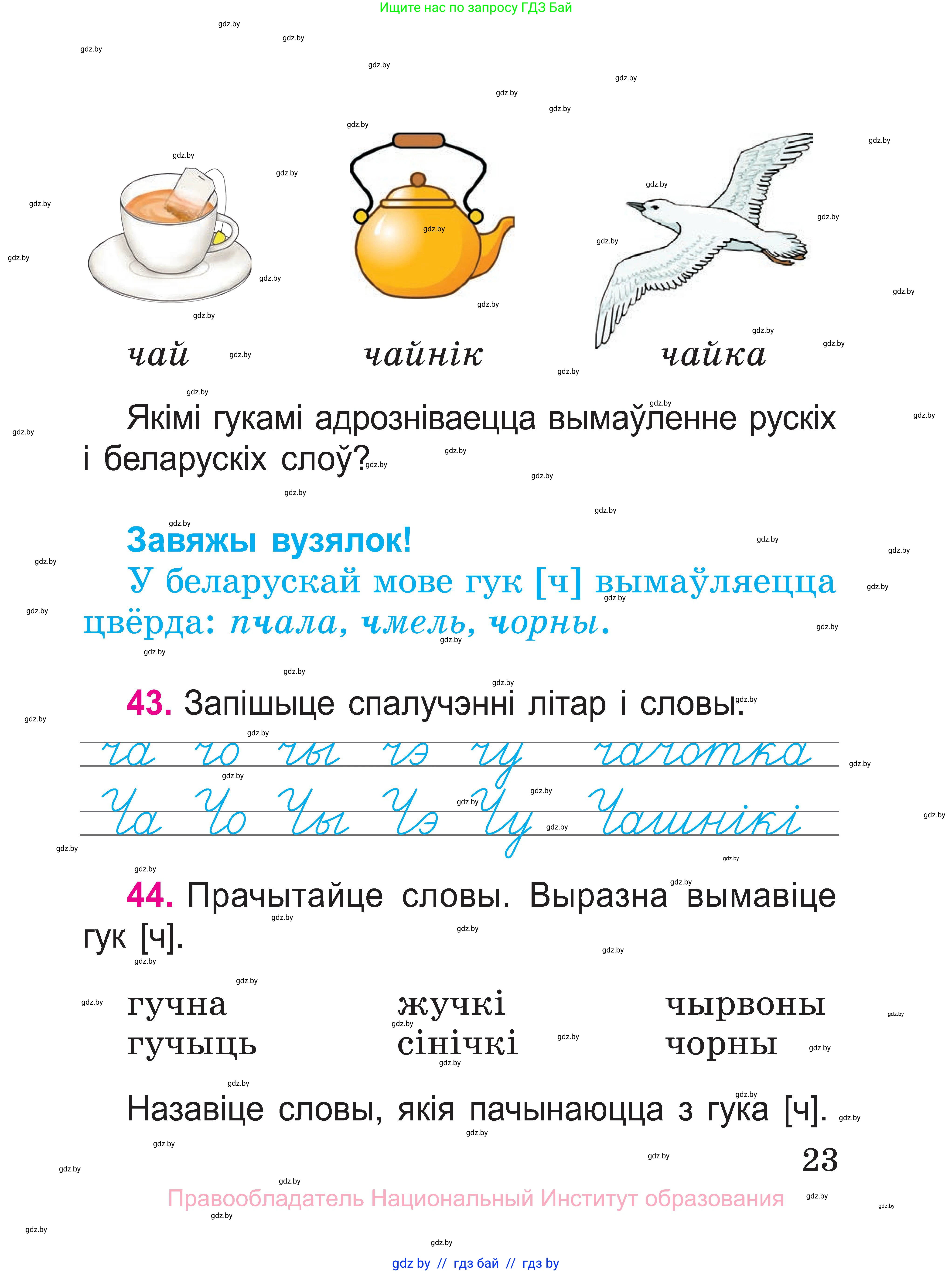 Белорусский язык (Беларуская мова), 2 класс Учебник, автор: Свірыдзенка Вольга Іванаўна, издательство Нацыянальны інстытут адукацыі, Минск, 2020, голубого цвета, Часть ( Part) 1, страница 13, номер 23, Условие