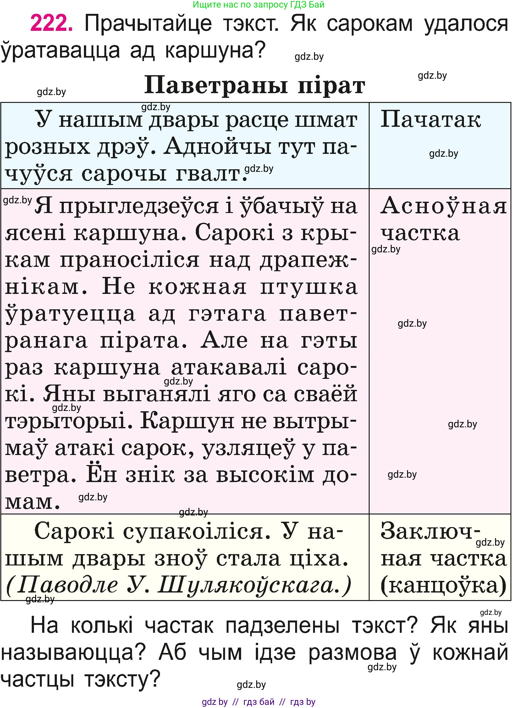Белорусский язык (Беларуская мова), 2 класс Учебник, автор: Свірыдзенка Вольга Іванаўна, издательство Нацыянальны інстытут адукацыі, Минск, 2020, голубого цвета, Часть ( Part) 2, страница 123, номер 222, Условие