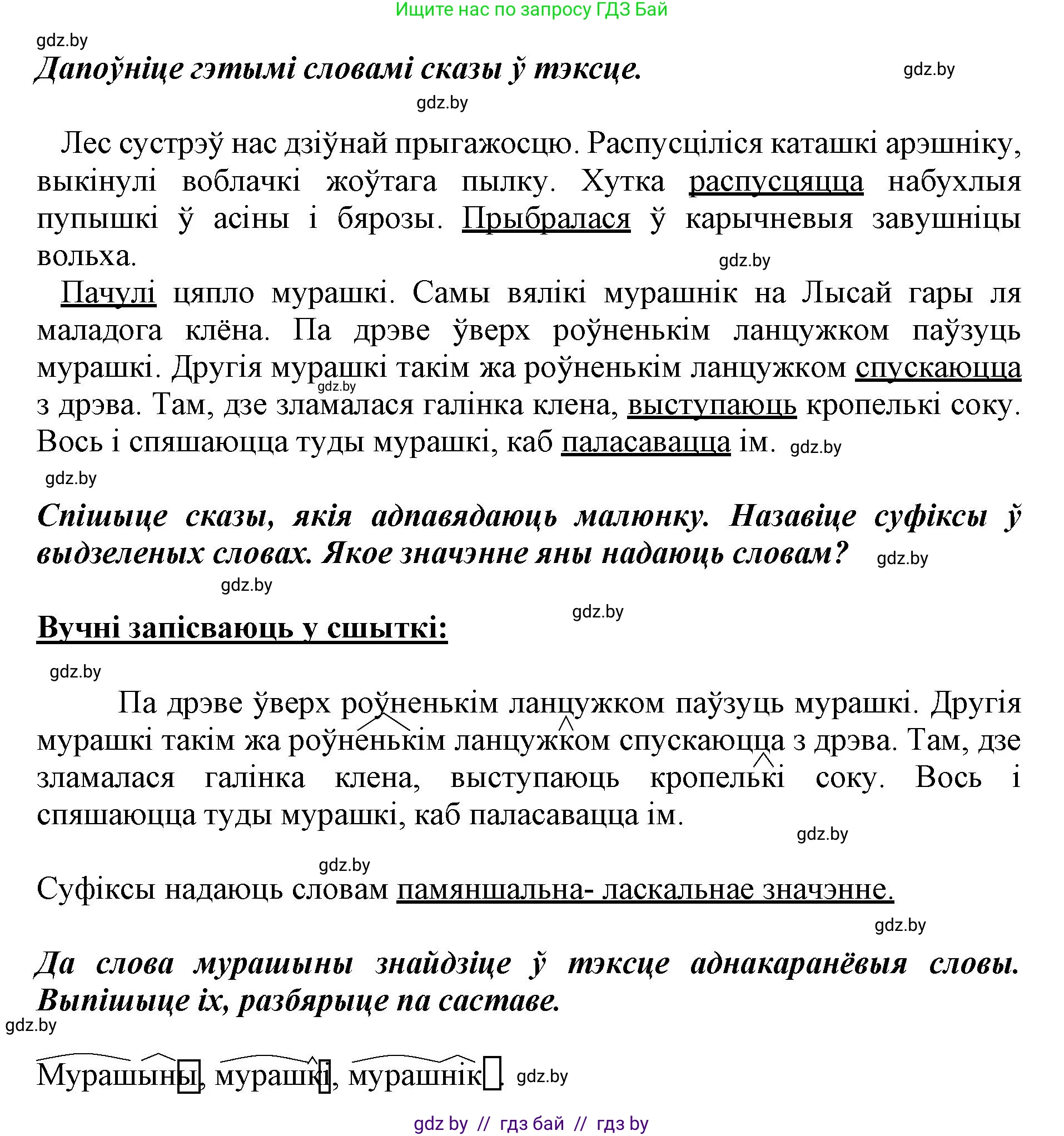 Белорусский язык (Беларуская мова), 3 класс Учебник, автор: Свірыдзенка Вольга Іванаўна, издательство Нацыянальны інстытут адукацыі, Минск, 2023, зелёного цвета, Частка 2, страница 41, номер 70, Решение (продолжение 2)