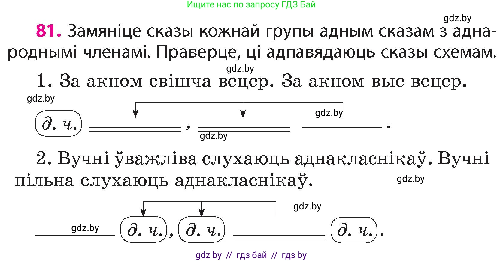Белорусский язык (Беларуская мова), 4 класс Учебник, автор: Свірыдзенка Вольга Іванаўна, издательство Нацыянальны інстытут адукацыі, Минск, 2024, голубого цвета, Частка 1, страница 81