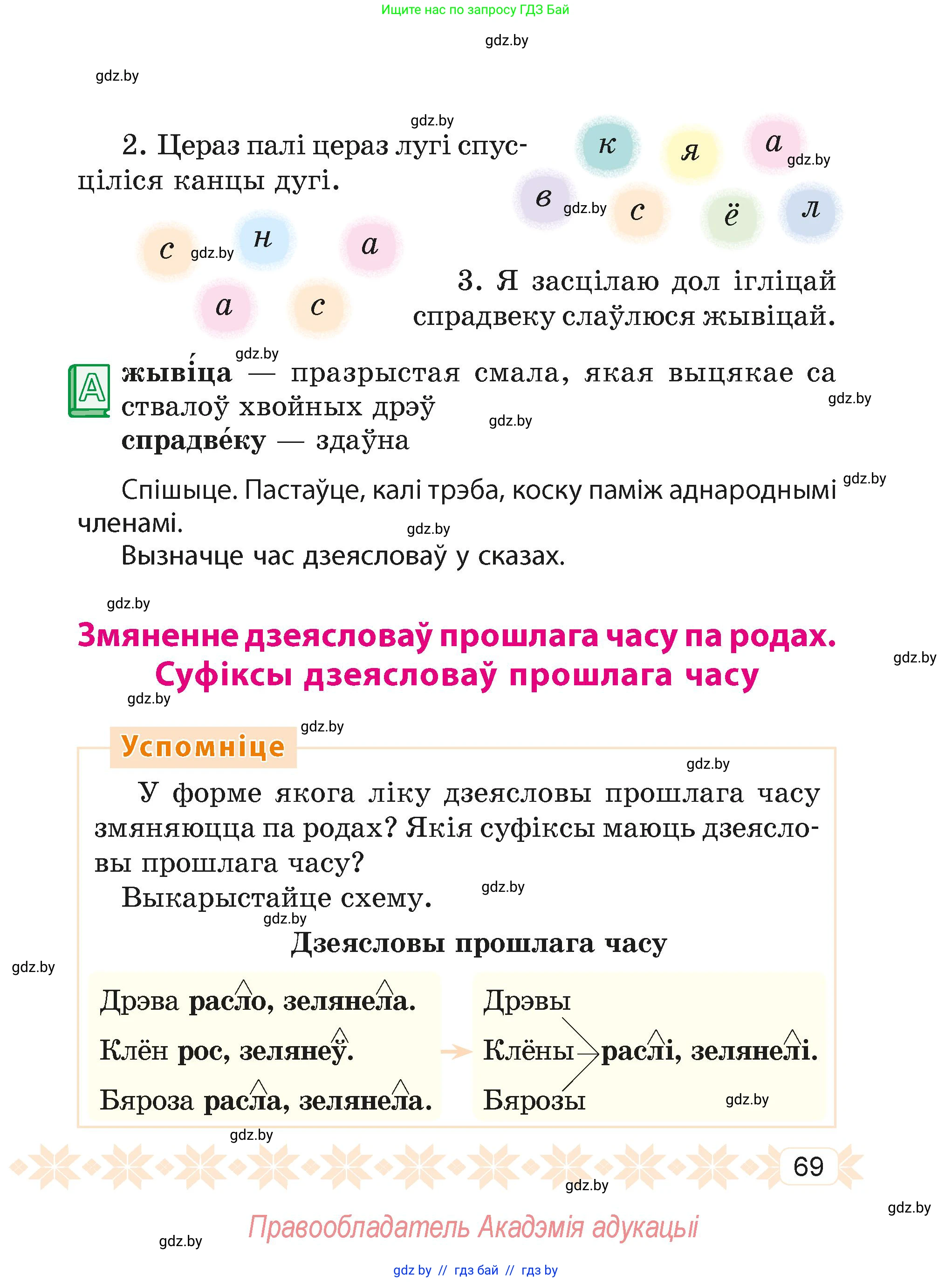 Белорусский язык (Беларуская мова), 4 класс Учебник, автор: Свірыдзенка Вольга Іванаўна, издательство Нацыянальны інстытут адукацыі, Минск, 2024, голубого цвета, Частка 2, страница 42, номер 69, Условие 2024