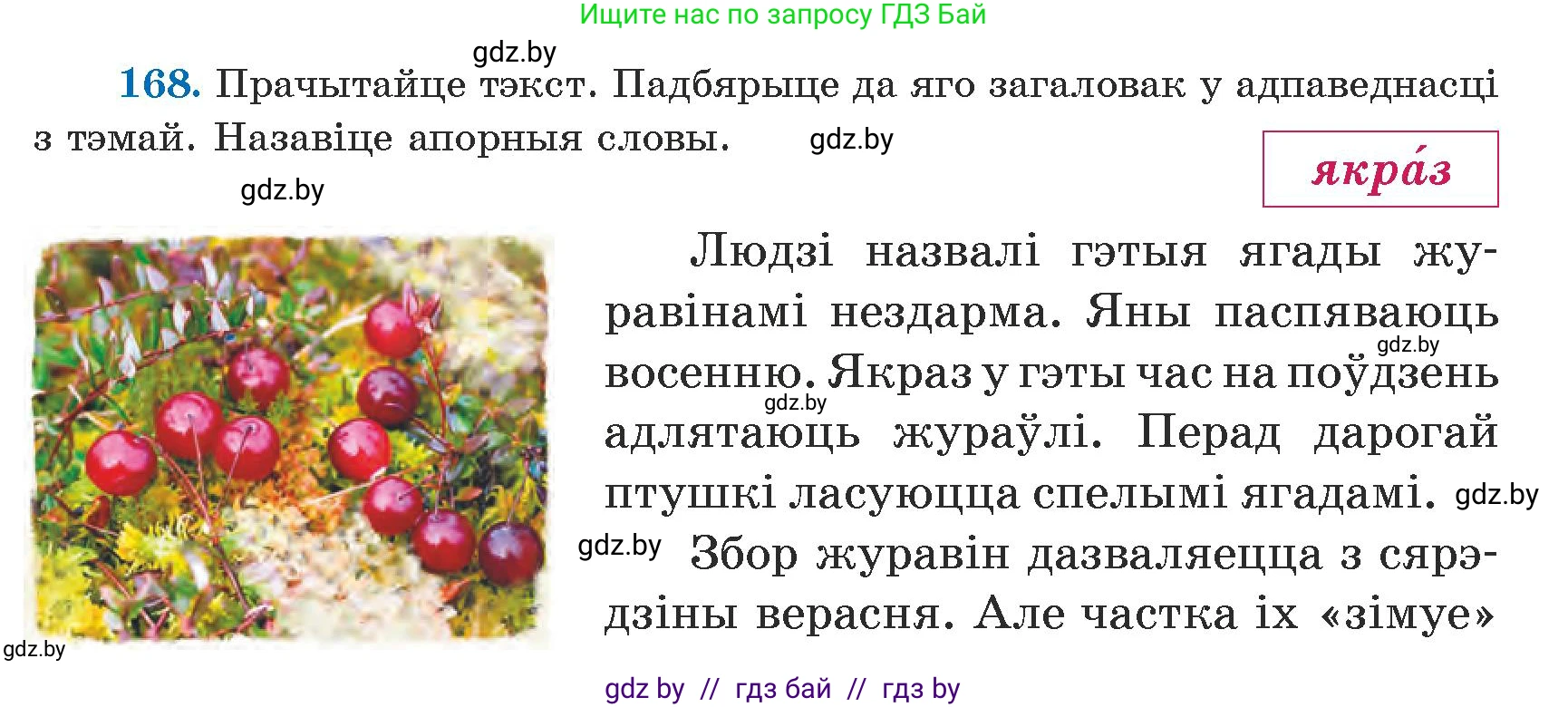 Белорусский язык (Беларуская мова), 5 класс Учебник, авторы: Валочка Ганна Міхайлаўна, Зелянко Вольга Уладзіміраўна, Мартынкевіч Святлана Васільеўна, Якуба Святлана Міхайлаўна, издательство Акадэмія адукацыі, Минск, 2024, голубого цвета, Частка 1, страница 104, номер 168, Условие