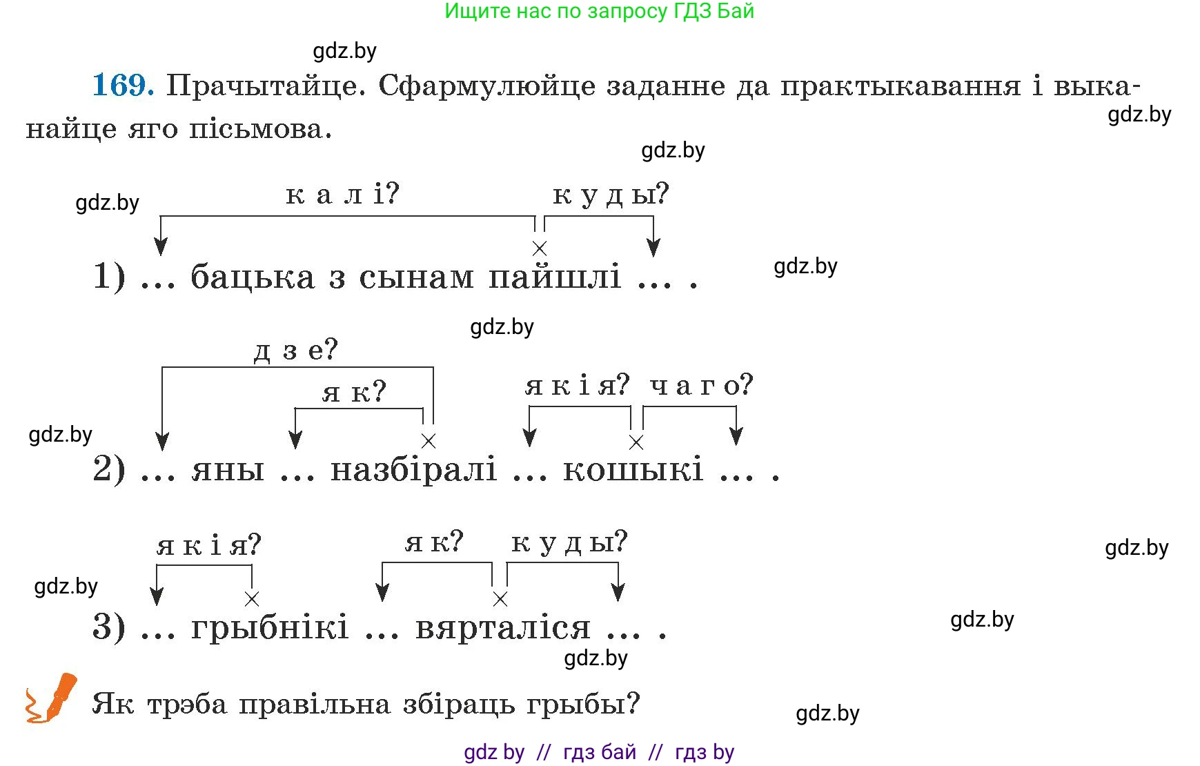 Белорусский язык (Беларуская мова), 5 класс Учебник, авторы: Валочка Ганна Міхайлаўна, Зелянко Вольга Уладзіміраўна, Мартынкевіч Святлана Васільеўна, Якуба Святлана Міхайлаўна, издательство Акадэмія адукацыі, Минск, 2024, голубого цвета, Частка 1, страница 105, номер 169, Условие
