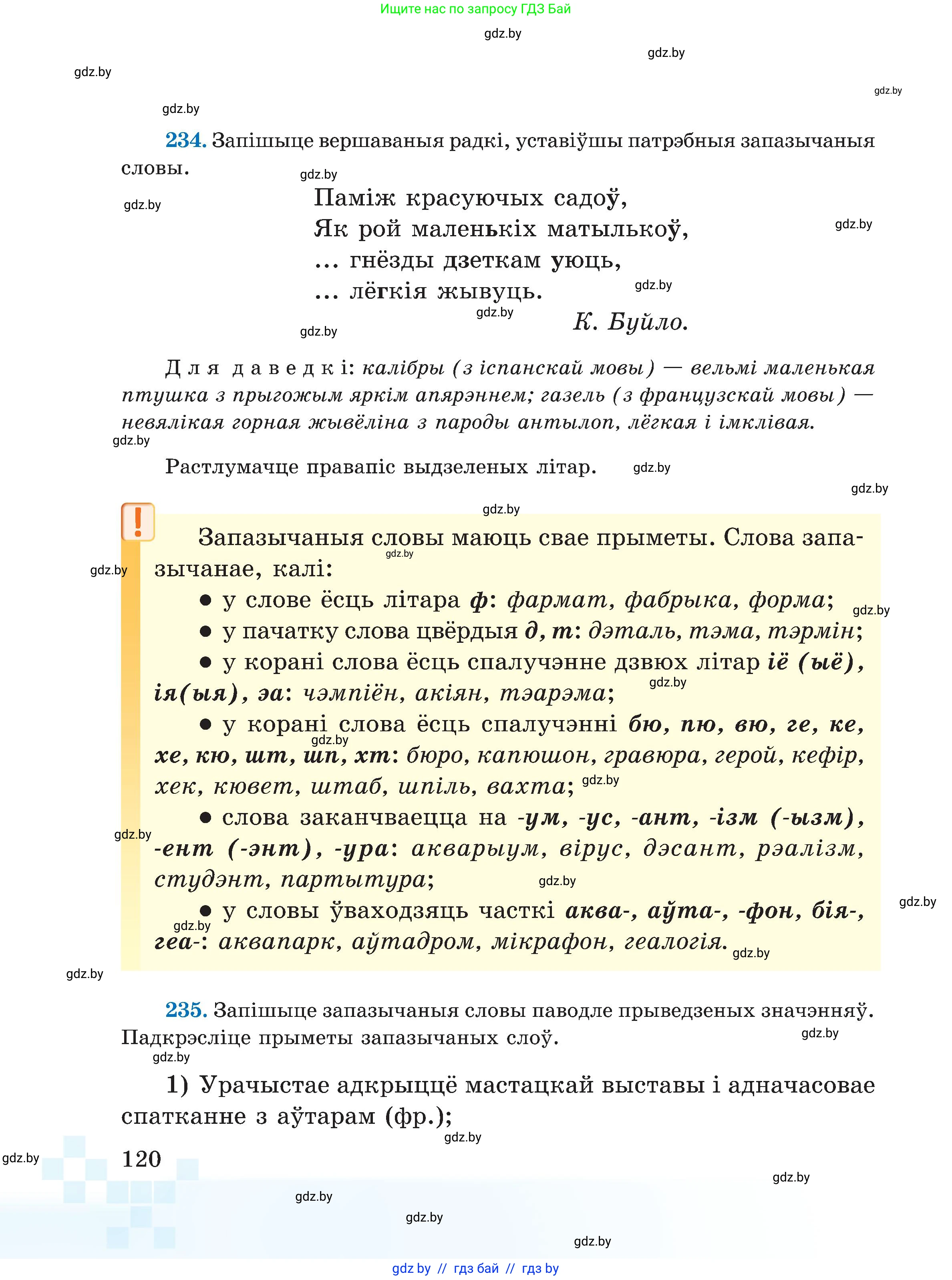 Белорусский язык (Беларуская мова), 5 класс Учебник, авторы: Валочка Ганна Міхайлаўна, Зелянко Вольга Уладзіміраўна, Мартынкевіч Святлана Васільеўна, Якуба Святлана Міхайлаўна, издательство Акадэмія адукацыі, Минск, 2024, голубого цвета, Частка 2, страница 60, номер 120, Условие
