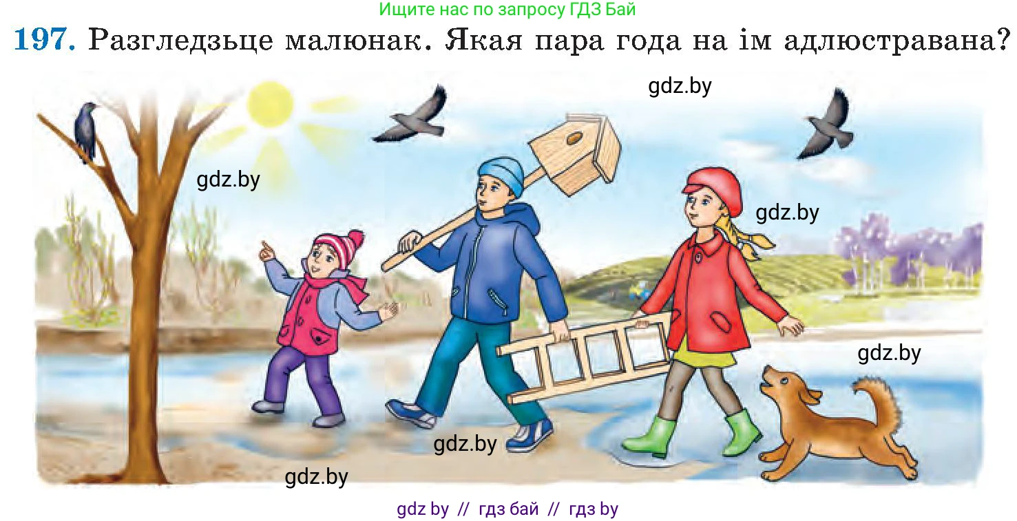 Белорусский язык (Беларуская мова), 5 класс Учебник, авторы: Валочка Ганна Міхайлаўна, Зелянко Вольга Уладзіміраўна, Мартынкевіч Святлана Васільеўна, Якуба Святлана Міхайлаўна, издательство Акадэмія адукацыі, Минск, 2024, голубого цвета, Частка 2, страница 100, номер 197, Условие