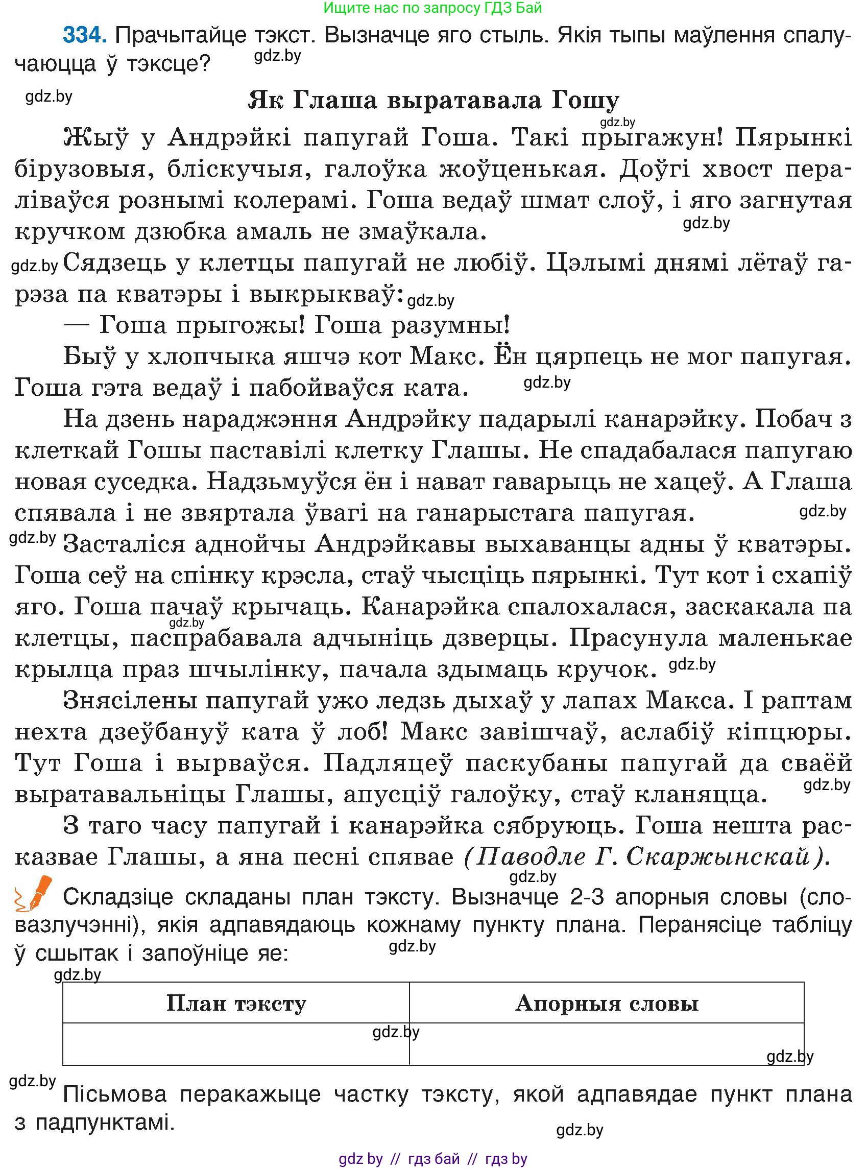 Белорусский язык (Беларуская мова), 6 класс Учебник, авторы: Валочка Ганна Міхайлаўна, Зелянко Вольга Уладзіміраўна, Мартынкевіч Святлана Васільеўна, Якуба Святлана Міхайлаўна, Бажкова Т І, издательство Акадэмія адукацыі, Минск, 2025, страница 170, номер 334, Условие 2025