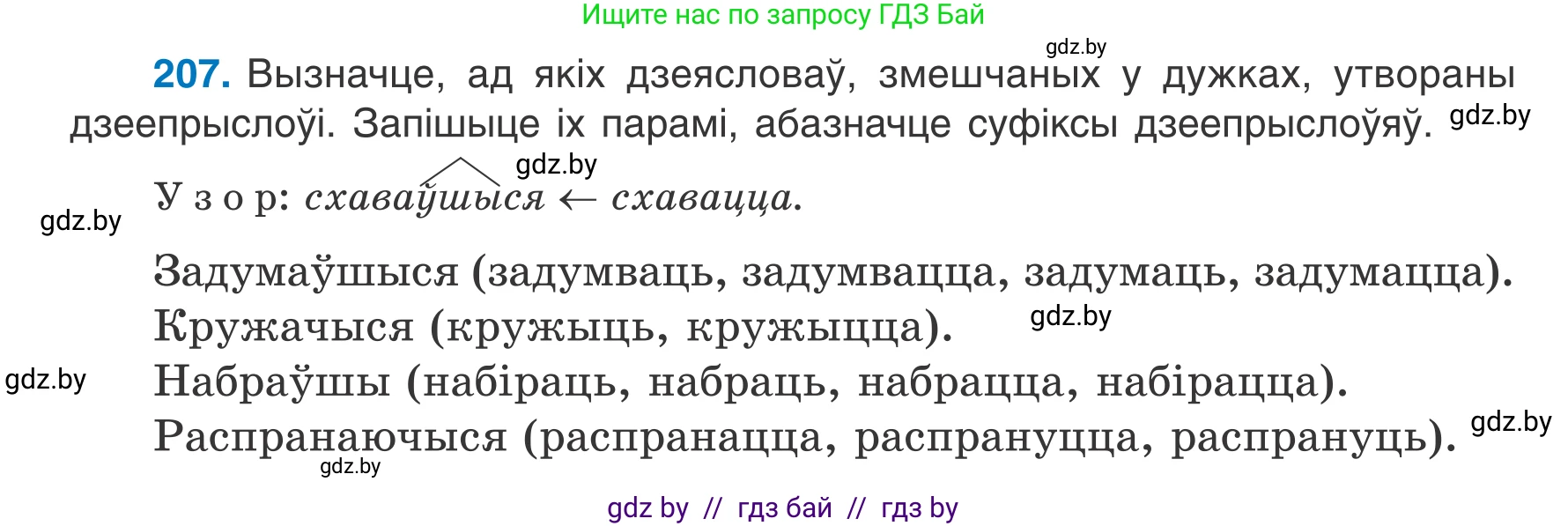 Белорусский язык (Беларуская мова), 7 класс Учебник, авторы: Валочка Ганна Міхайлаўна, Зелянко Вольга Уладзіміраўна, Язерская Святлана Анатольеўна, издательство Нацыянальны інстытут адукацыі, Минск, 2020, страница 116, номер 207, Условие
