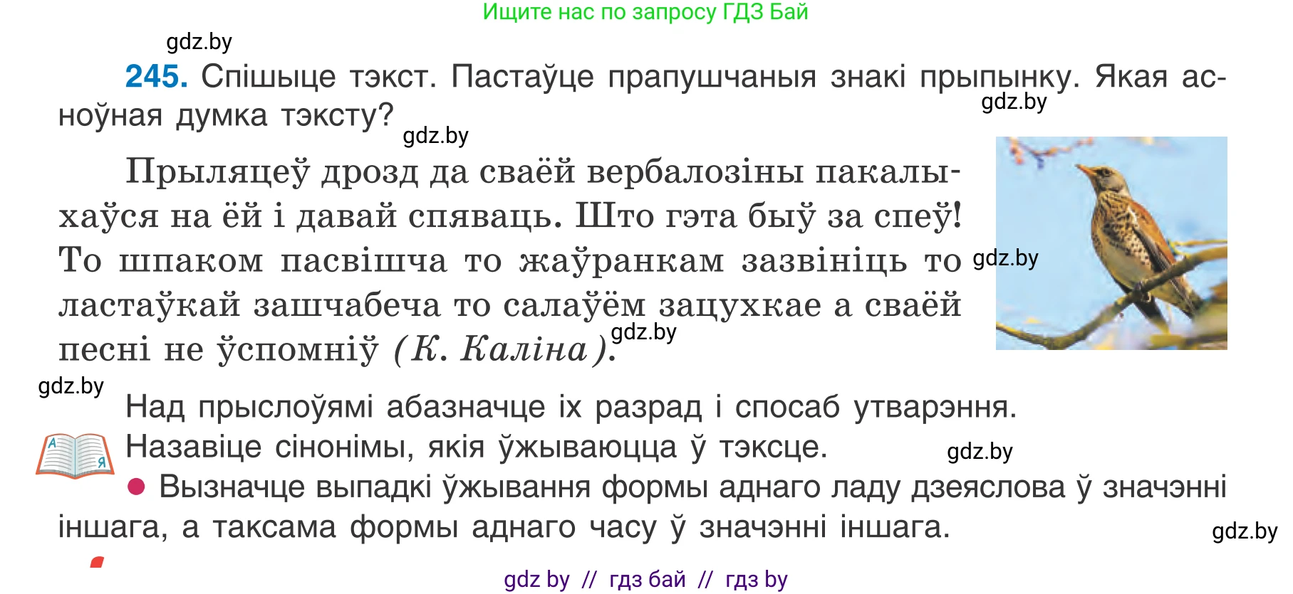 Белорусский язык (Беларуская мова), 7 класс Учебник, авторы: Валочка Ганна Міхайлаўна, Зелянко Вольга Уладзіміраўна, Язерская Святлана Анатольеўна, издательство Нацыянальны інстытут адукацыі, Минск, 2020, страница 140, номер 245, Условие