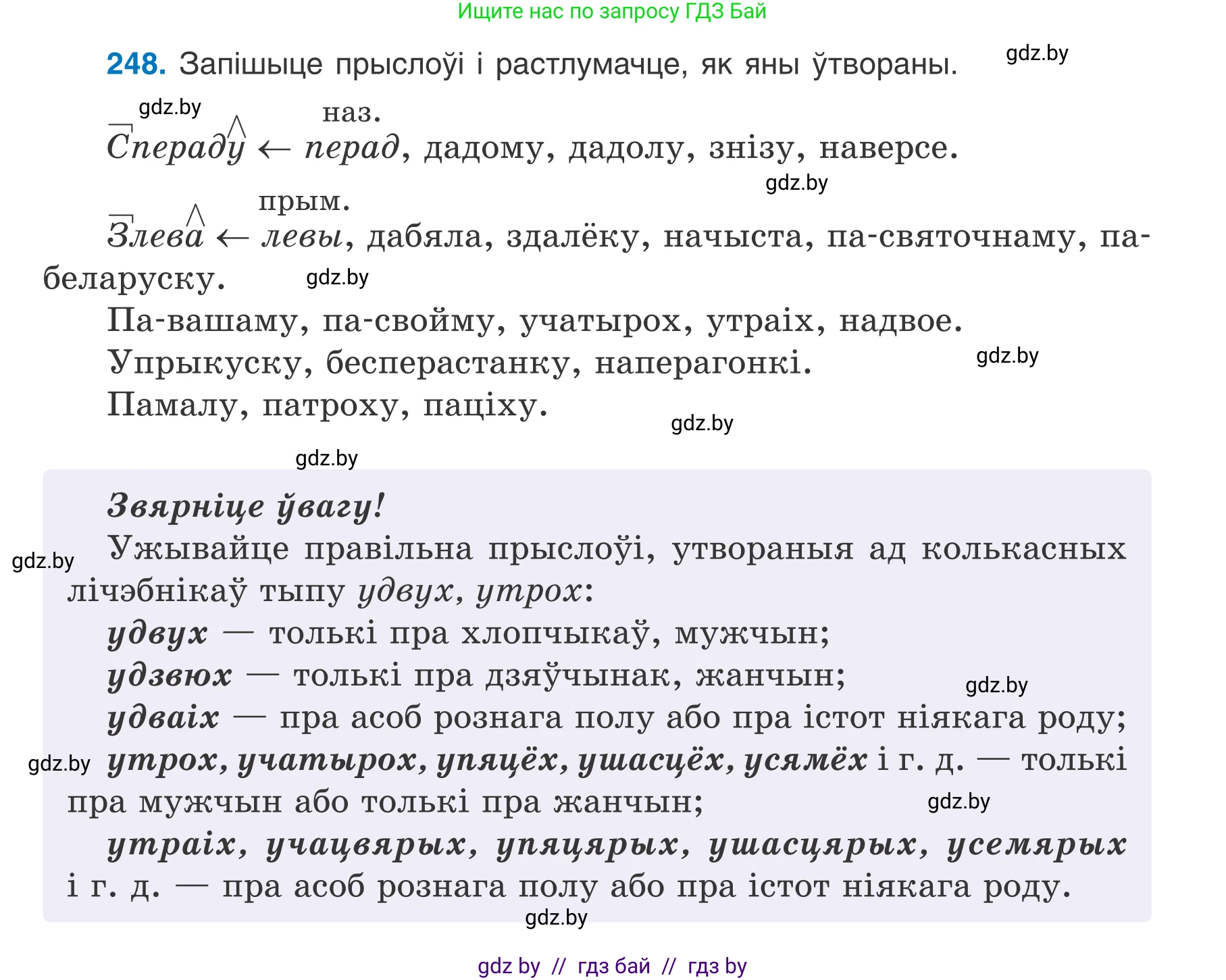 Белорусский язык (Беларуская мова), 7 класс Учебник, авторы: Валочка Ганна Міхайлаўна, Зелянко Вольга Уладзіміраўна, Язерская Святлана Анатольеўна, издательство Нацыянальны інстытут адукацыі, Минск, 2020, страница 141, номер 248, Условие