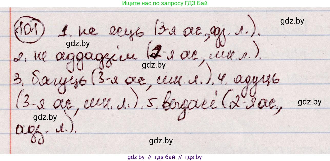 Белорусский язык (Беларуская мова), 7 класс Учебник, авторы: Валочка Ганна Міхайлаўна, Зелянко Вольга Уладзіміраўна, Язерская Святлана Анатольеўна, издательство Нацыянальны інстытут адукацыі, Минск, 2020, страница 64, номер 101, Решение