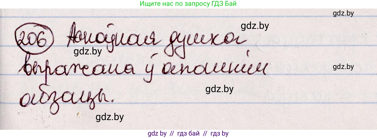 Белорусский язык (Беларуская мова), 7 класс Учебник, авторы: Валочка Ганна Міхайлаўна, Зелянко Вольга Уладзіміраўна, Язерская Святлана Анатольеўна, издательство Нацыянальны інстытут адукацыі, Минск, 2020, страница 115, номер 206, Решение
