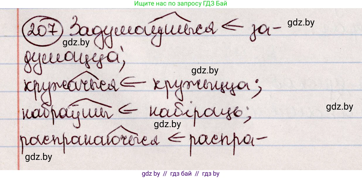 Белорусский язык (Беларуская мова), 7 класс Учебник, авторы: Валочка Ганна Міхайлаўна, Зелянко Вольга Уладзіміраўна, Язерская Святлана Анатольеўна, издательство Нацыянальны інстытут адукацыі, Минск, 2020, страница 116, номер 207, Решение