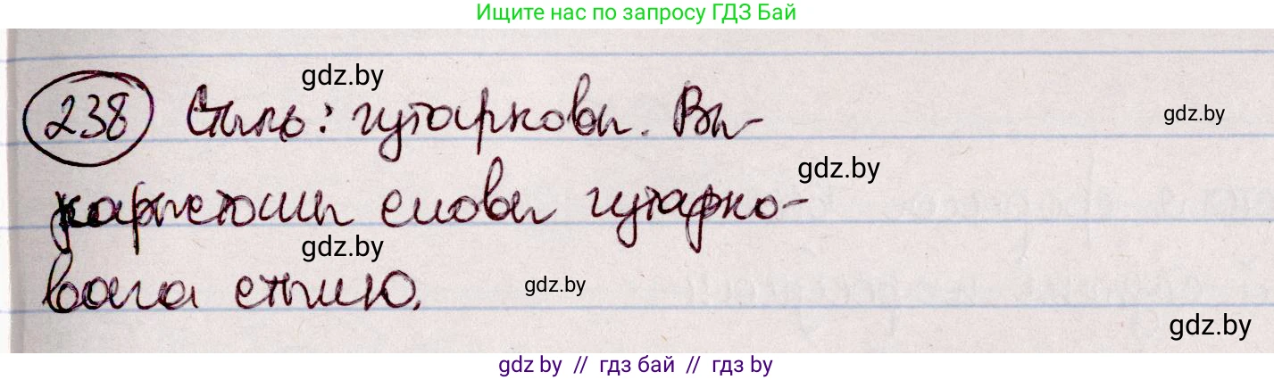 Белорусский язык (Беларуская мова), 7 класс Учебник, авторы: Валочка Ганна Міхайлаўна, Зелянко Вольга Уладзіміраўна, Язерская Святлана Анатольеўна, издательство Нацыянальны інстытут адукацыі, Минск, 2020, страница 137, номер 238, Решение