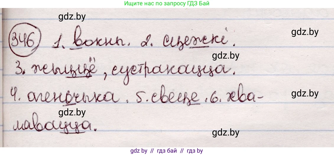 Белорусский язык (Беларуская мова), 7 класс Учебник, авторы: Валочка Ганна Міхайлаўна, Зелянко Вольга Уладзіміраўна, Язерская Святлана Анатольеўна, издательство Нацыянальны інстытут адукацыі, Минск, 2020, страница 206, номер 346, Решение