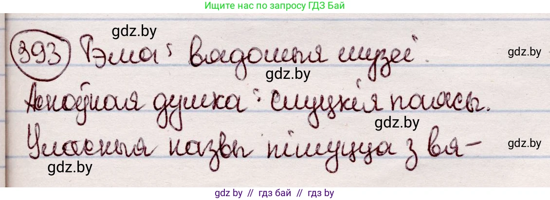 Белорусский язык (Беларуская мова), 7 класс Учебник, авторы: Валочка Ганна Міхайлаўна, Зелянко Вольга Уладзіміраўна, Язерская Святлана Анатольеўна, издательство Нацыянальны інстытут адукацыі, Минск, 2020, страница 228, номер 393, Решение