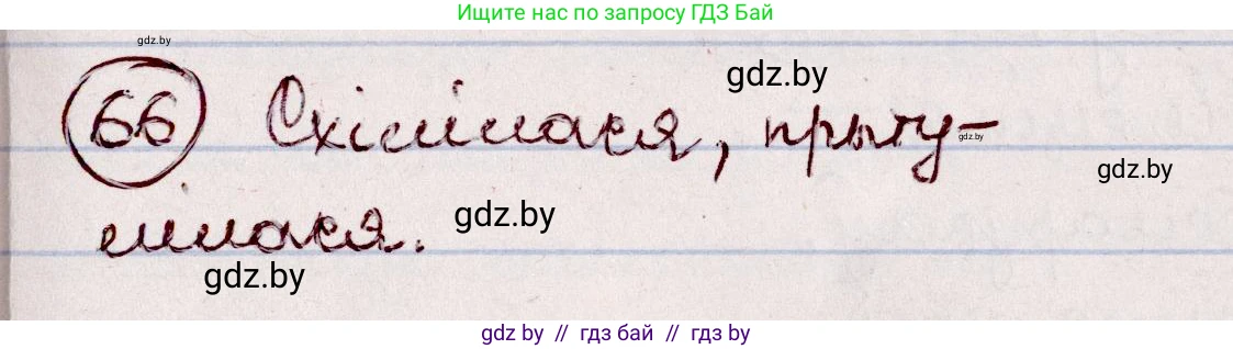 Белорусский язык (Беларуская мова), 7 класс Учебник, авторы: Валочка Ганна Міхайлаўна, Зелянко Вольга Уладзіміраўна, Язерская Святлана Анатольеўна, издательство Нацыянальны інстытут адукацыі, Минск, 2020, страница 43, номер 66, Решение