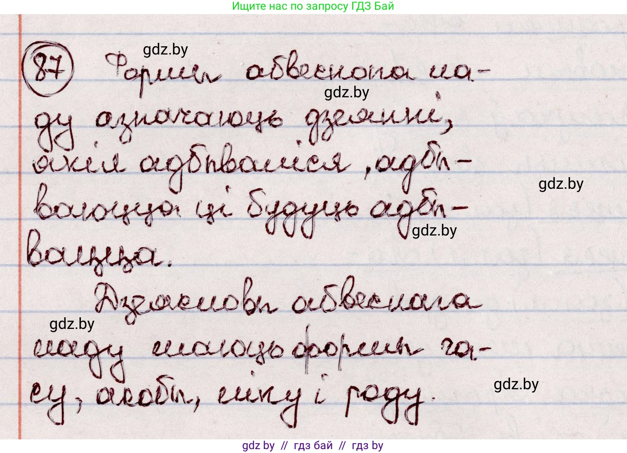Белорусский язык (Беларуская мова), 7 класс Учебник, авторы: Валочка Ганна Міхайлаўна, Зелянко Вольга Уладзіміраўна, Язерская Святлана Анатольеўна, издательство Нацыянальны інстытут адукацыі, Минск, 2020, страница 55, номер 87, Решение