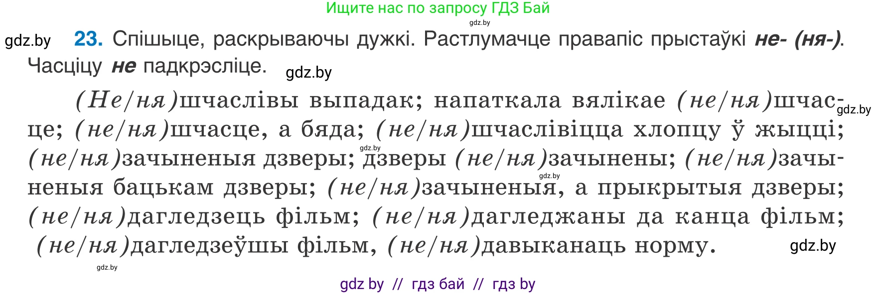 Белорусский язык (Беларуская мова), 8 класс Учебник, авторы: Бадзевіч Зінаіда Іванаўна, Саматыя Ірына Мікалаеўна, издательство Нацыянальны інстытут адукацыі, Минск, 2020, страница 25, номер 23, Условие